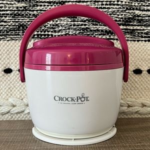 Crock Pot Lunch Crock (Pink & White)